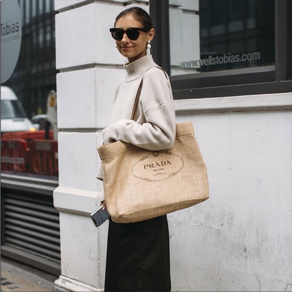 Prada Raffia tote